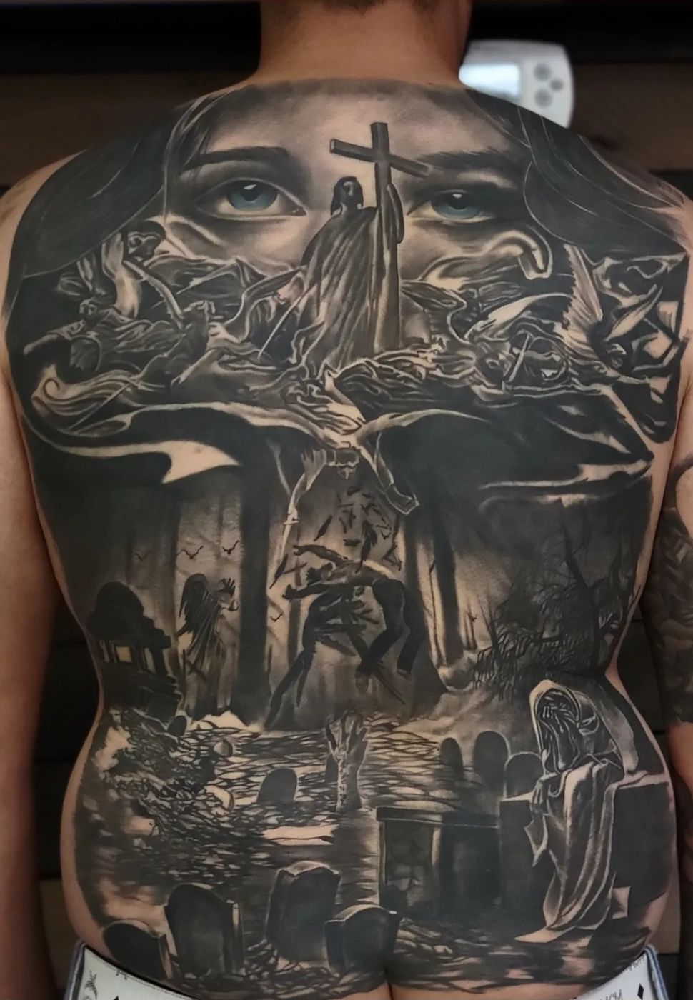Religious back piece